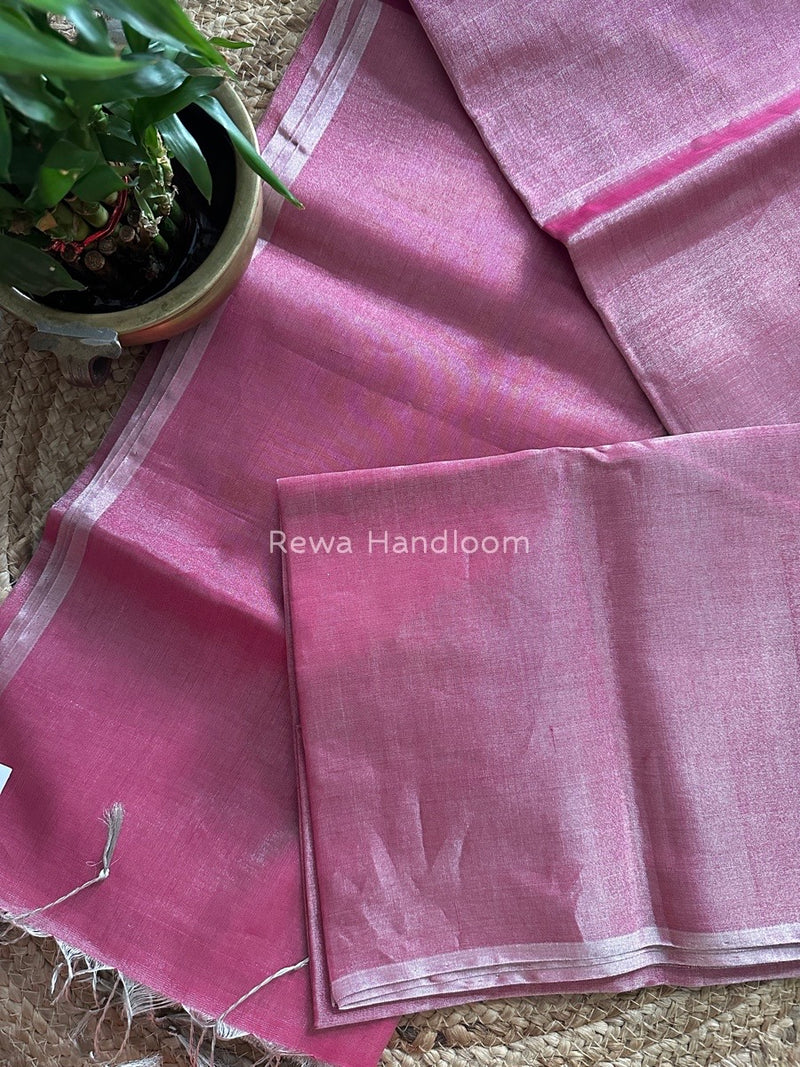 Maheshwari Rani Pink Silver Tissue Saree TSS08