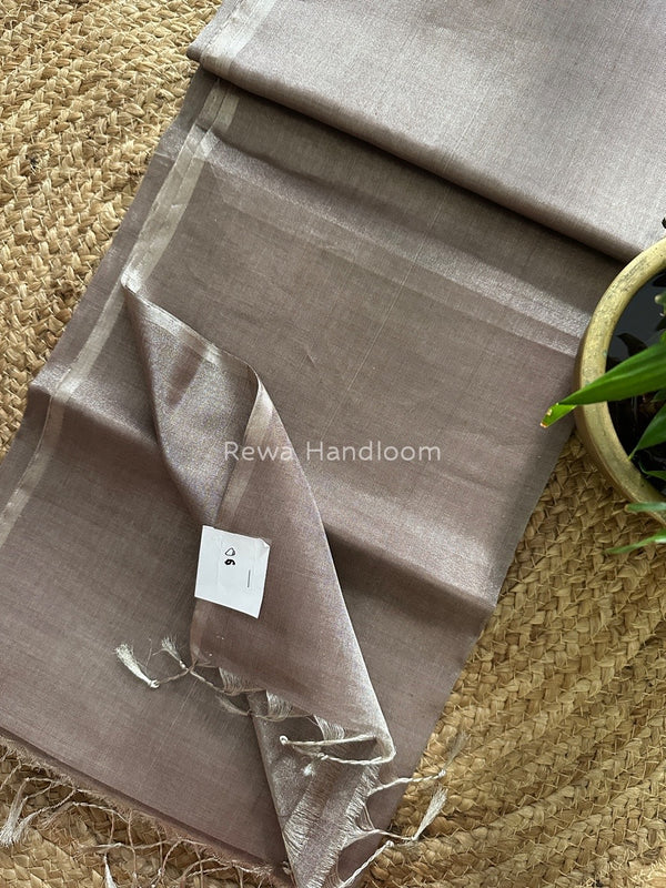 Maheshwari Silver Tissue Saree