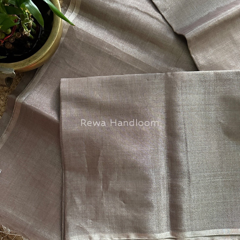 Maheshwari Onion Pink Silver Tissue Saree TSS06