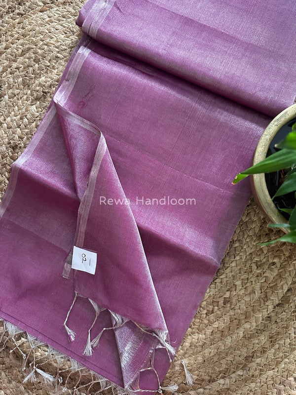 Maheshwari Silver Tissue Saree