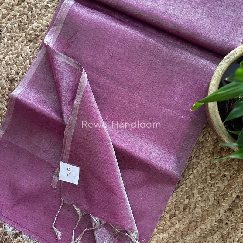 Maheshwari Silver Tissue Saree
