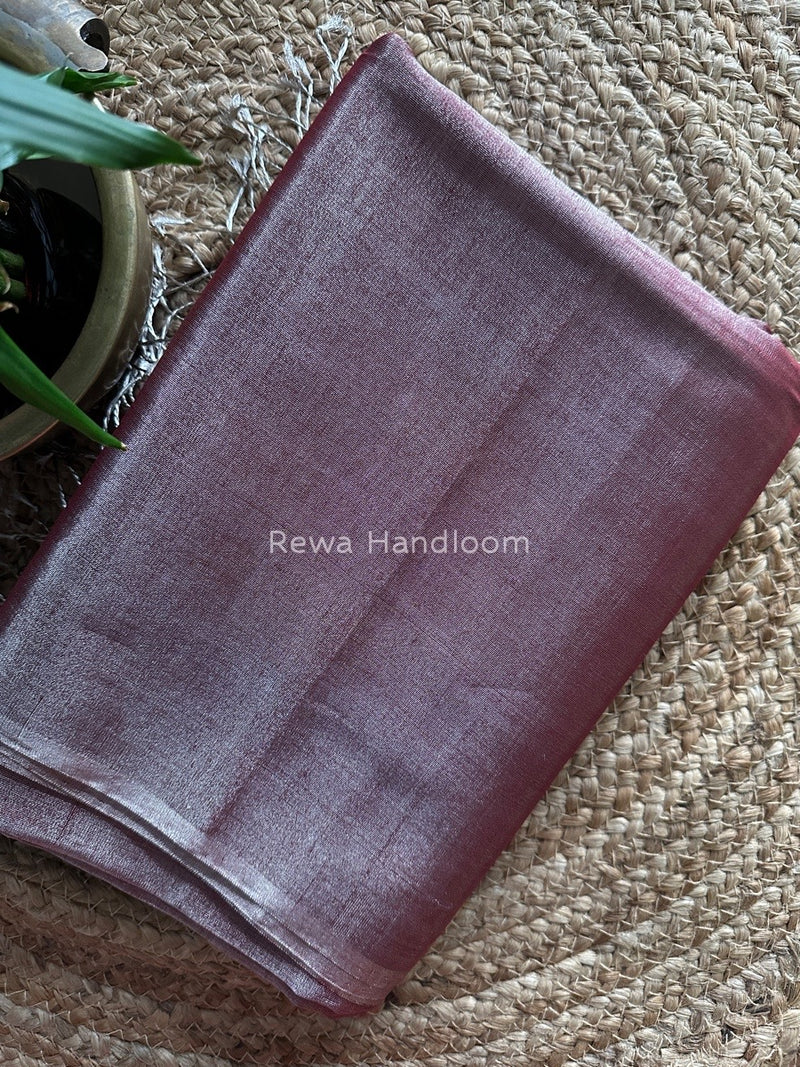 Maheshwari Maroon Silver Tissue Saree TSS04