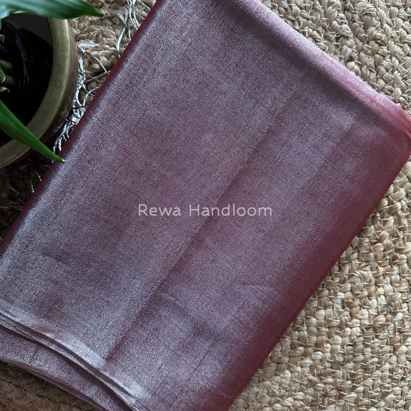 Maheshwari Maroon Silver Tissue Saree TSS04