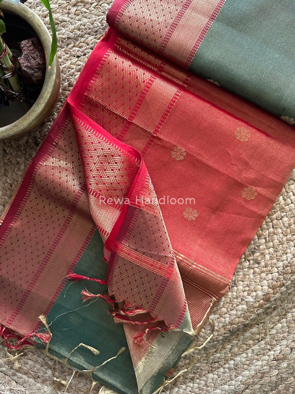 Maheshwari Tissue Butti Saree