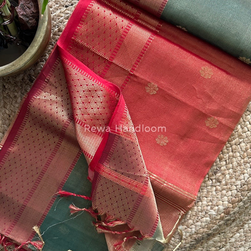 Maheshwari Tissue Butti Saree