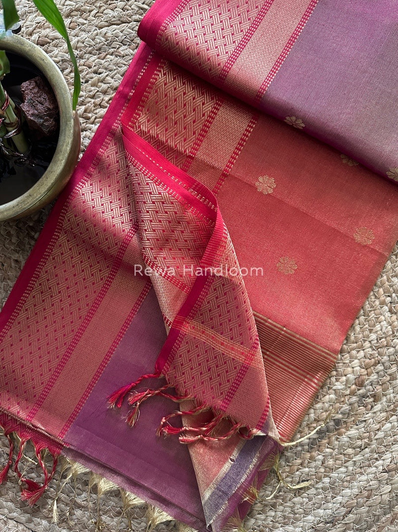 Maheshwari Tissue Butti Saree