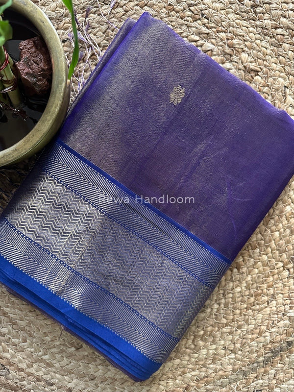 Maheshwari Deep Purple Tissue Butti Saree TBBS068