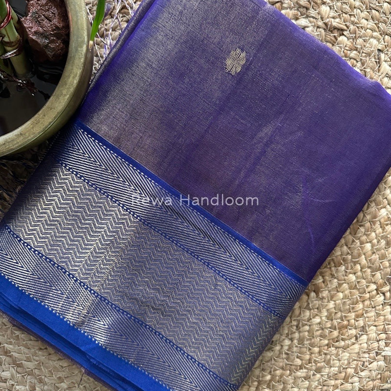 Maheshwari Deep Purple Tissue Butti Saree TBBS068