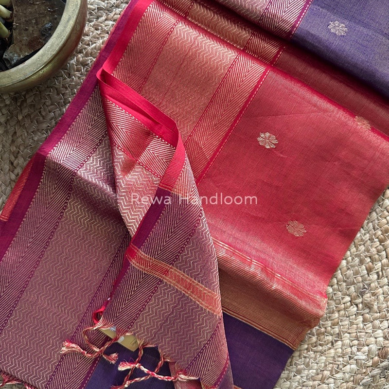 Maheshwari Tissue Butti Saree