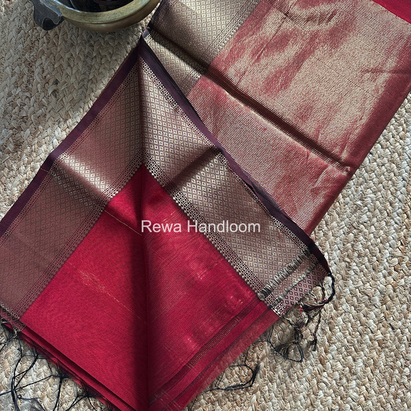 Maheshwari Maroon Shaded Butti Saree SBBS022