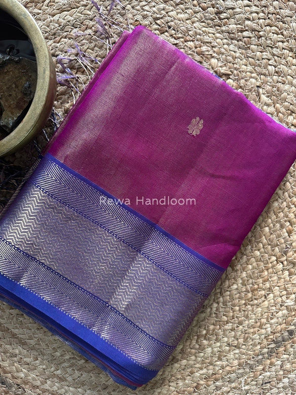 Maheshwari Magenta Tissue Butti Saree TBBS071