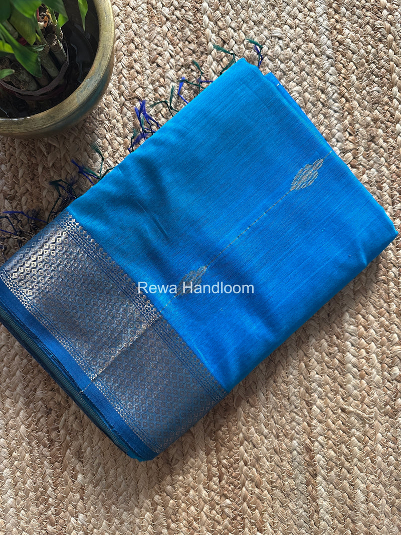 Maheshwari Sky Blue Shaded Butti Saree SBBS017