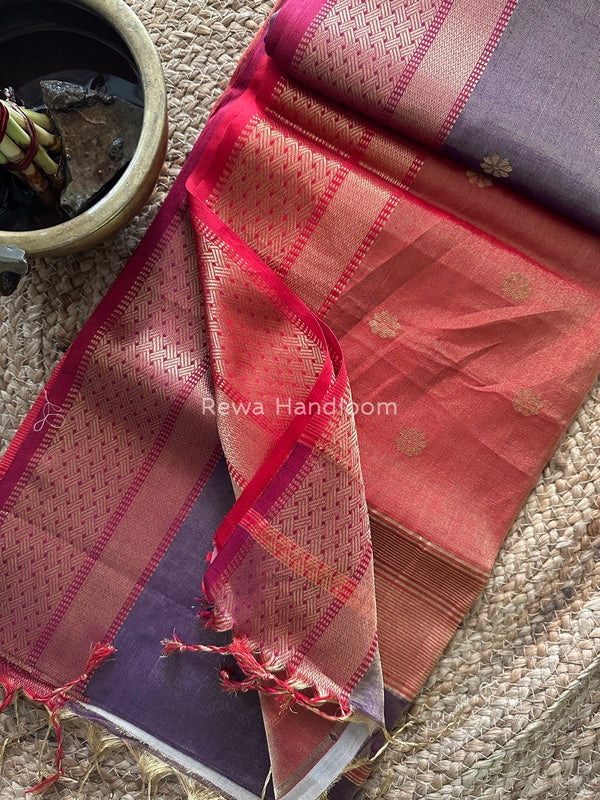 Maheshwari Tissue Butti Saree