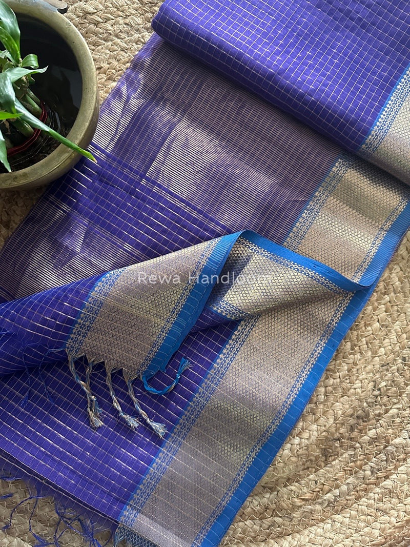 Maheshwari Zari Checks Saree
