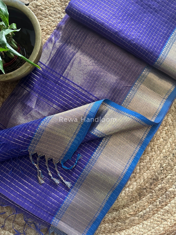 Maheshwari Zari Checks Saree