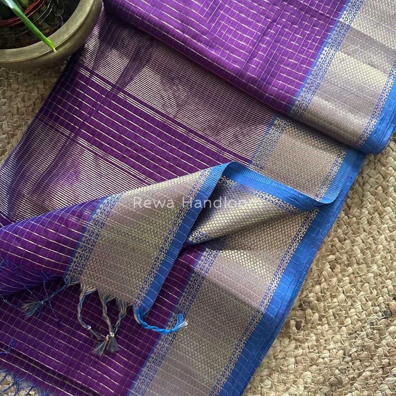 Maheshwari Zari Checks Saree