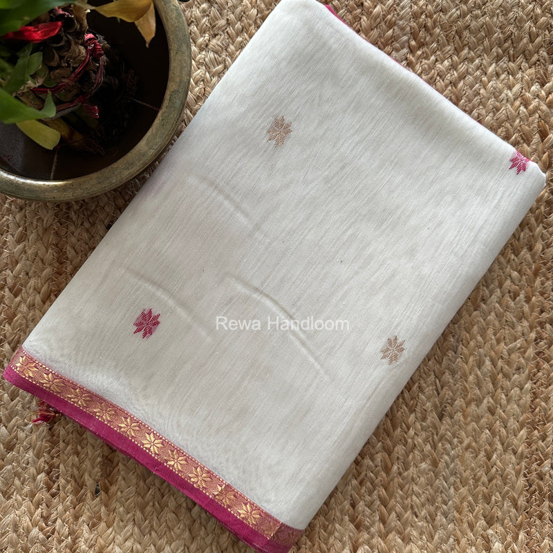 White Star Butti Maheshwari Saree SSB082
