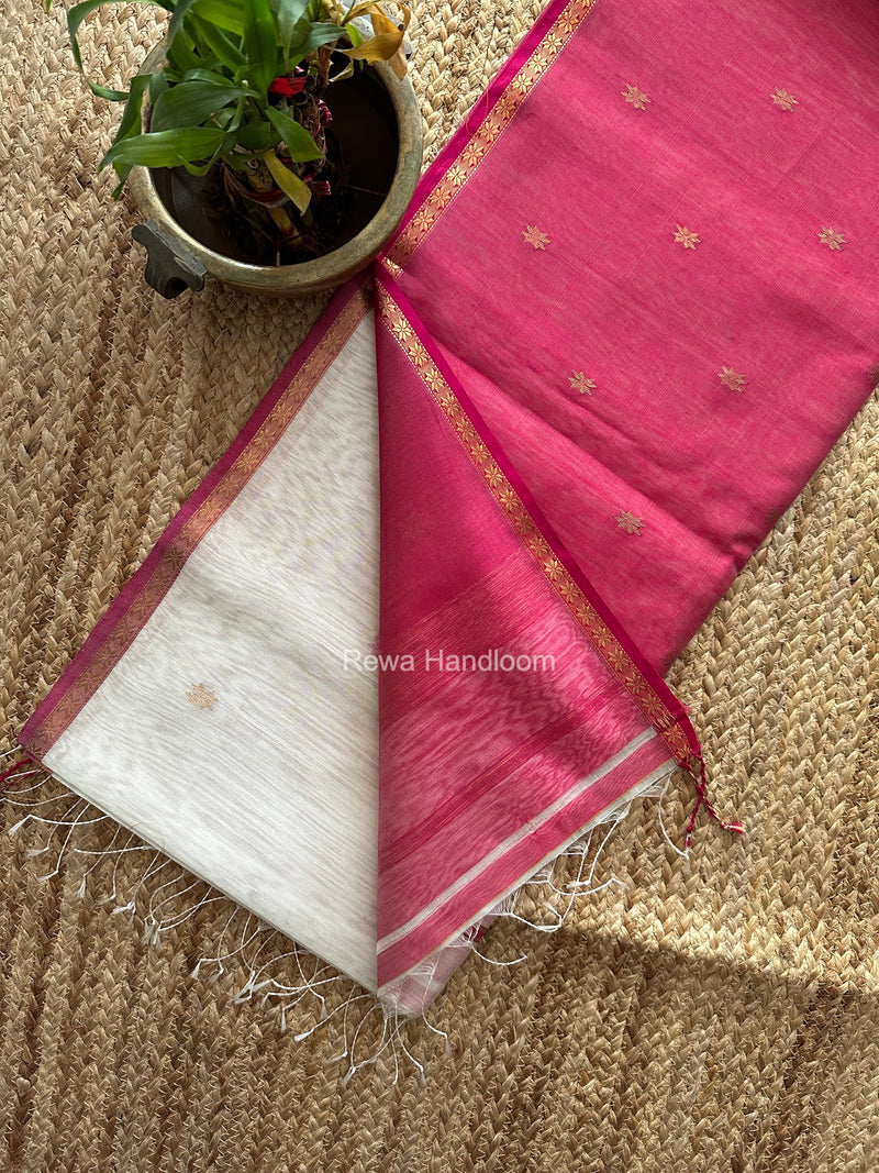 White Star Butti Maheshwari Saree SSB082