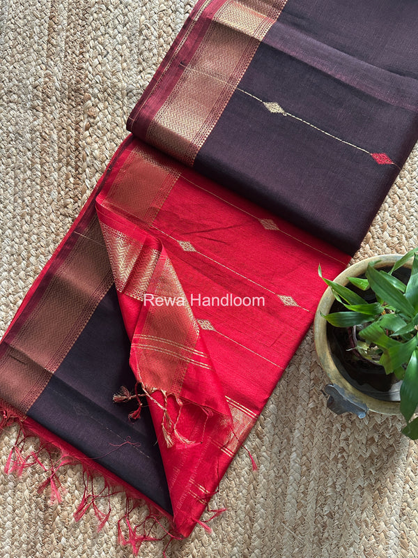 Maheshwari Shaded Butti Saree