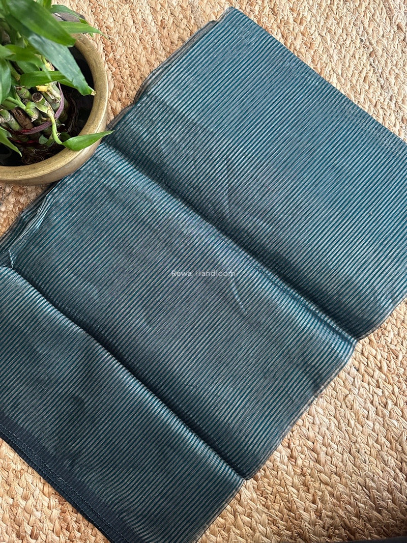 Maheshwari Rama Green Tissue Silk Fabric