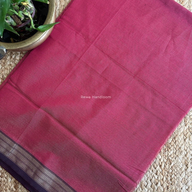 Maheshwari Pink Tissue Silk Fabric