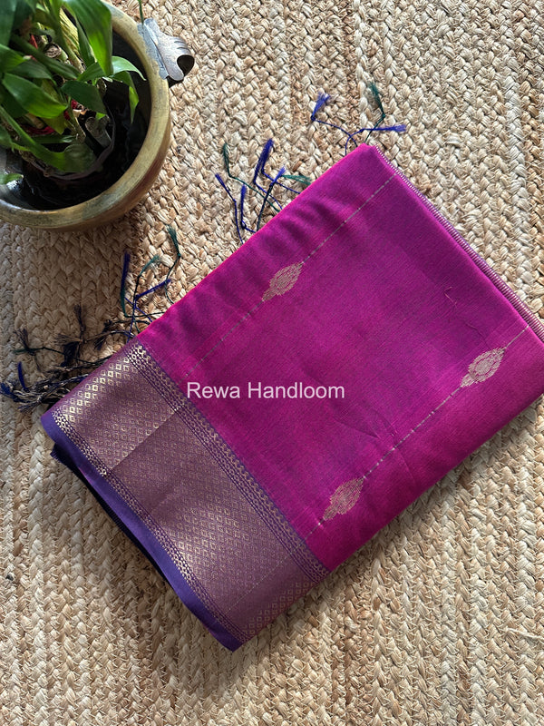 Maheshwari Magenta Shaded Butti Saree SBBS021