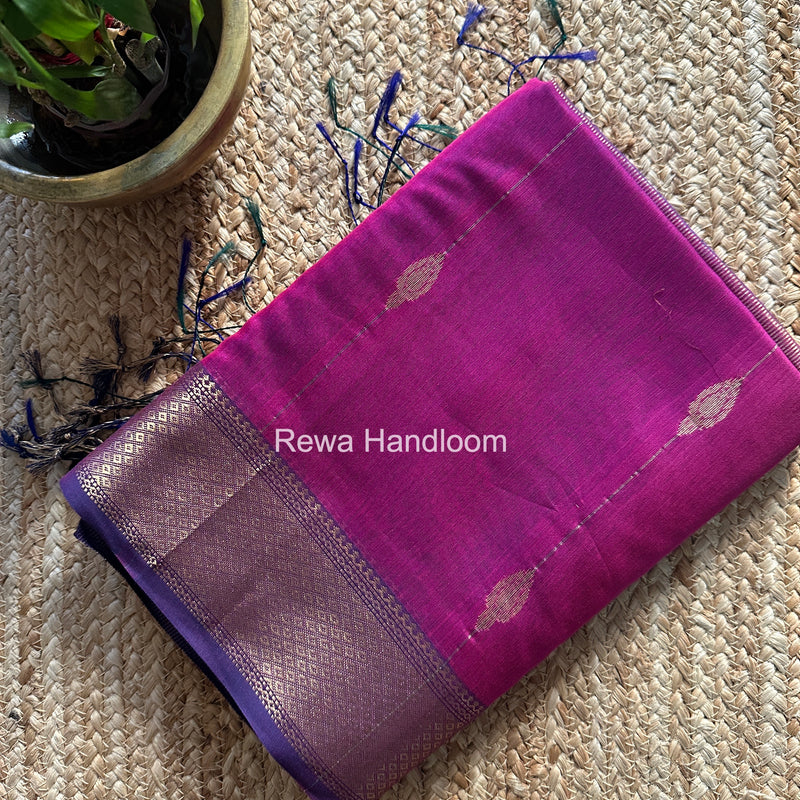 Maheshwari Magenta Shaded Butti Saree SBBS021