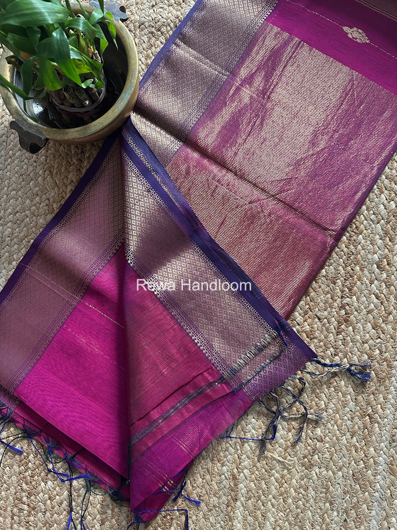 Maheshwari Magenta Shaded Butti Saree SBBS021