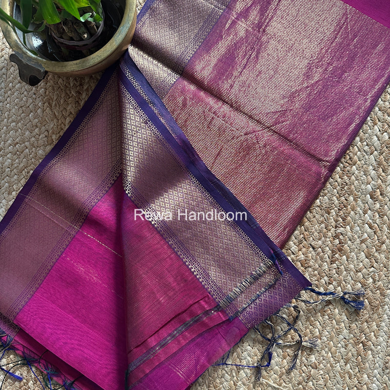 Maheshwari Magenta Shaded Butti Saree SBBS021
