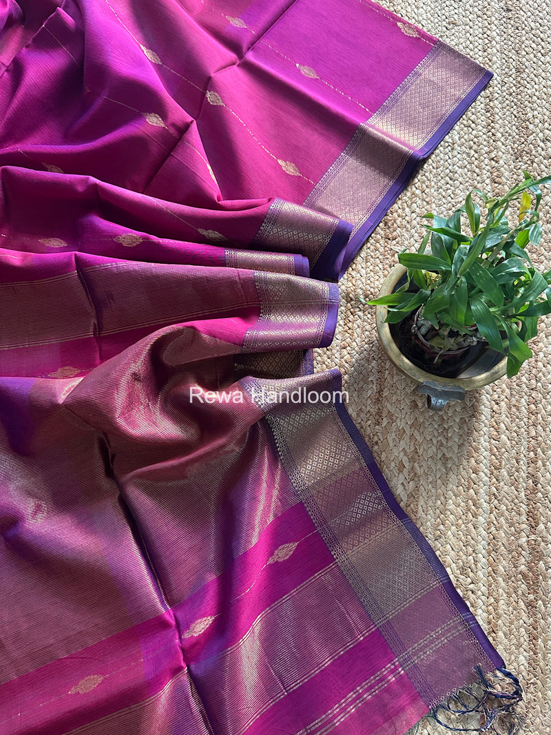 Maheshwari Magenta Shaded Butti Saree SBBS021