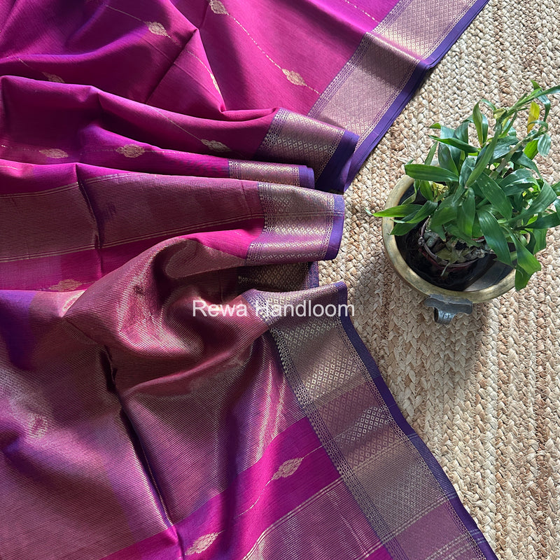 Maheshwari Magenta Shaded Butti Saree SBBS021