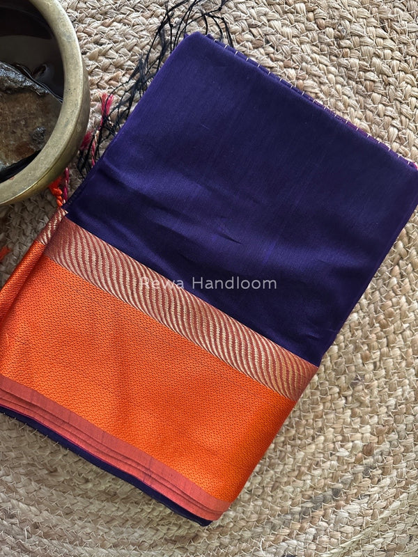 Dark Purple Ganga Jamuna Maheshwari Saree GJ0132