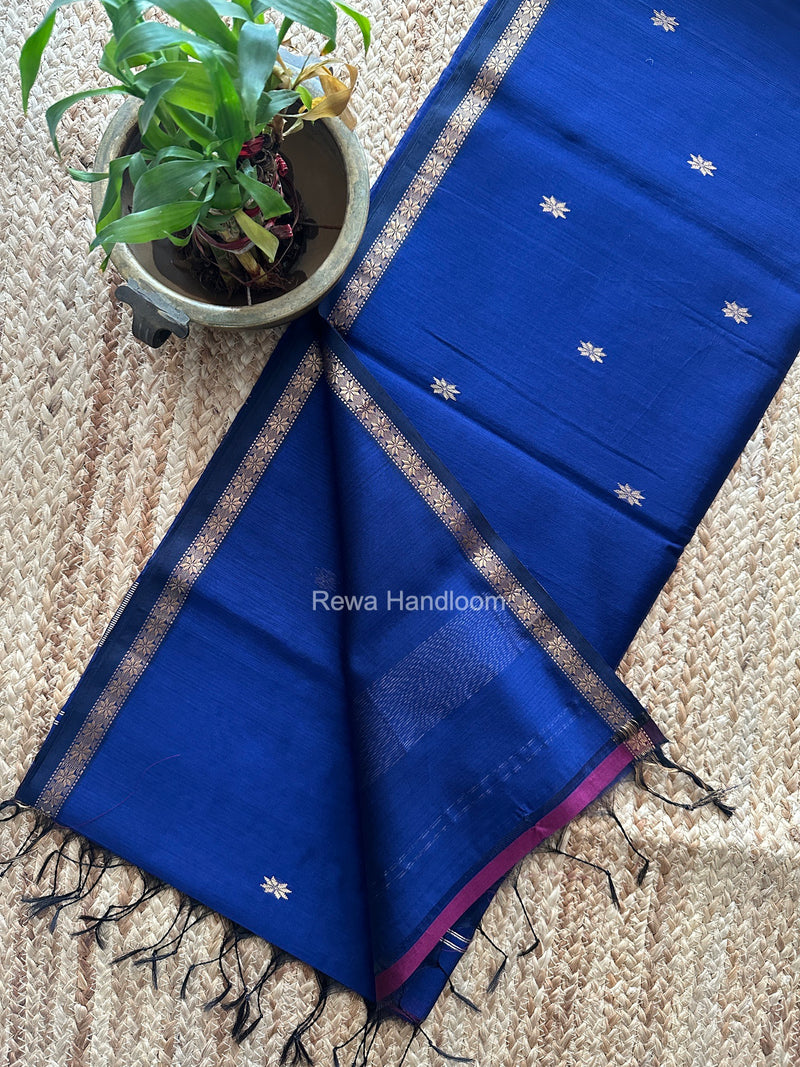 Blue Star Butti Maheshwari Saree SSB081