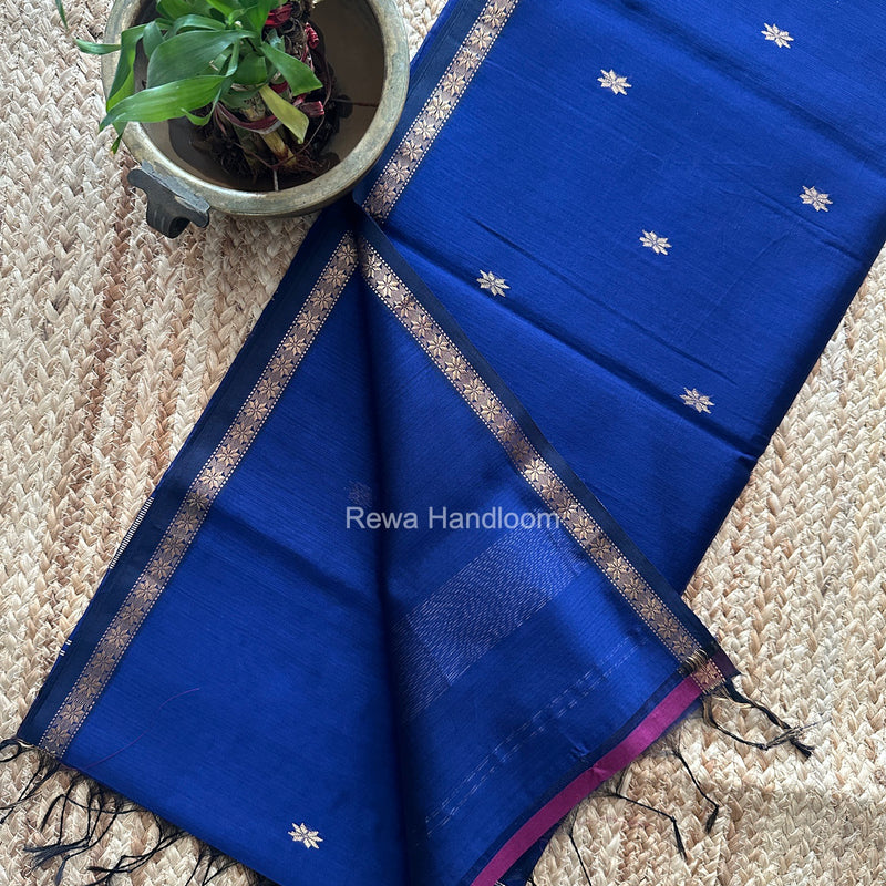 Blue Star Butti Maheshwari Saree SSB081