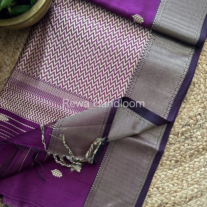 Maheshwari Magenta Heavy Pallu Saree-RPS08