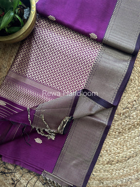 Maheshwari Magenta Heavy Pallu Saree-RPS08