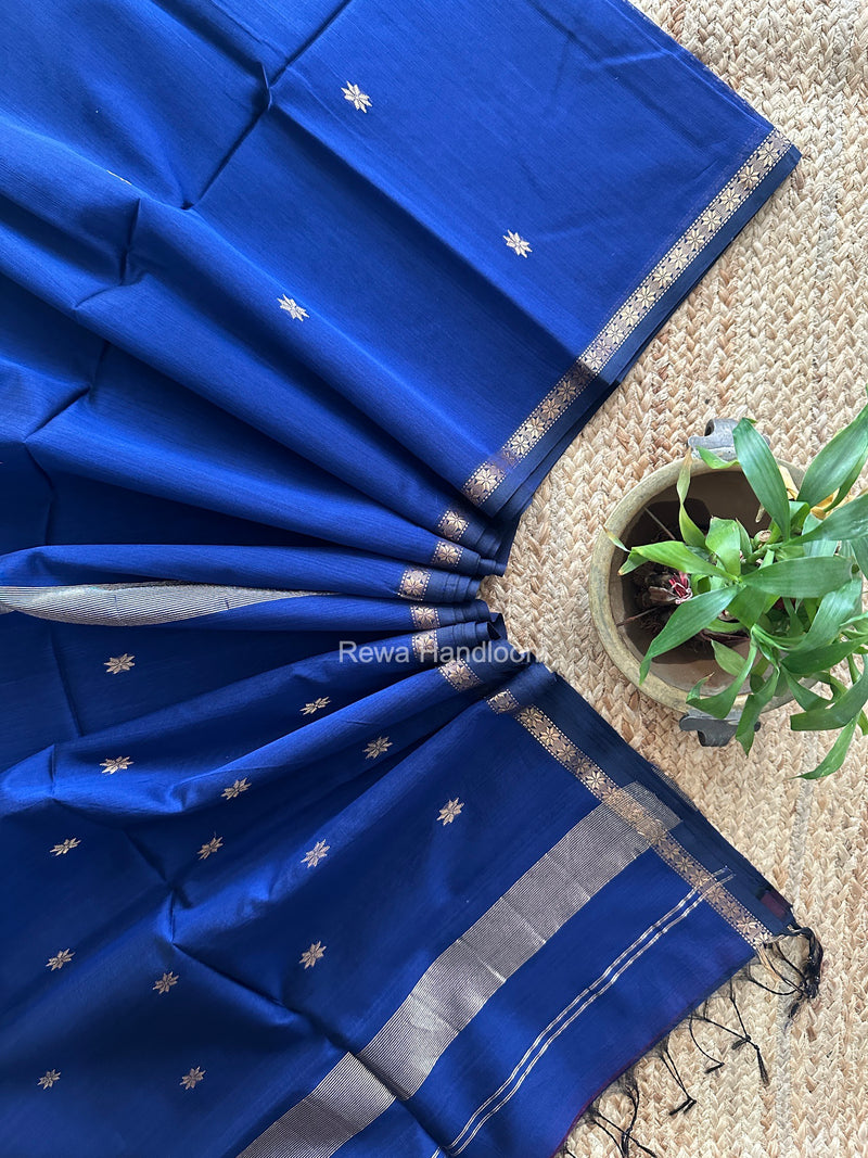Blue Star Butti Maheshwari Saree SSB081