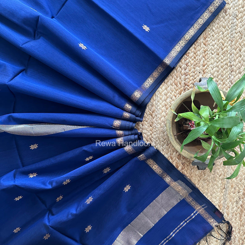 Blue Star Butti Maheshwari Saree SSB081