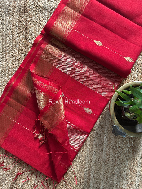 Maheshwari Lining Butti Saree