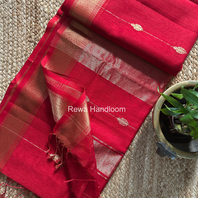 Maheshwari Lining Butti Saree
