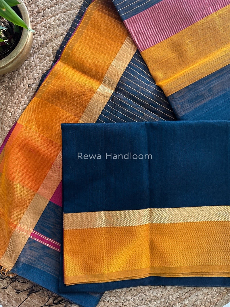 Rama Green Ganga Jamuna Maheshwari Saree GJ0101