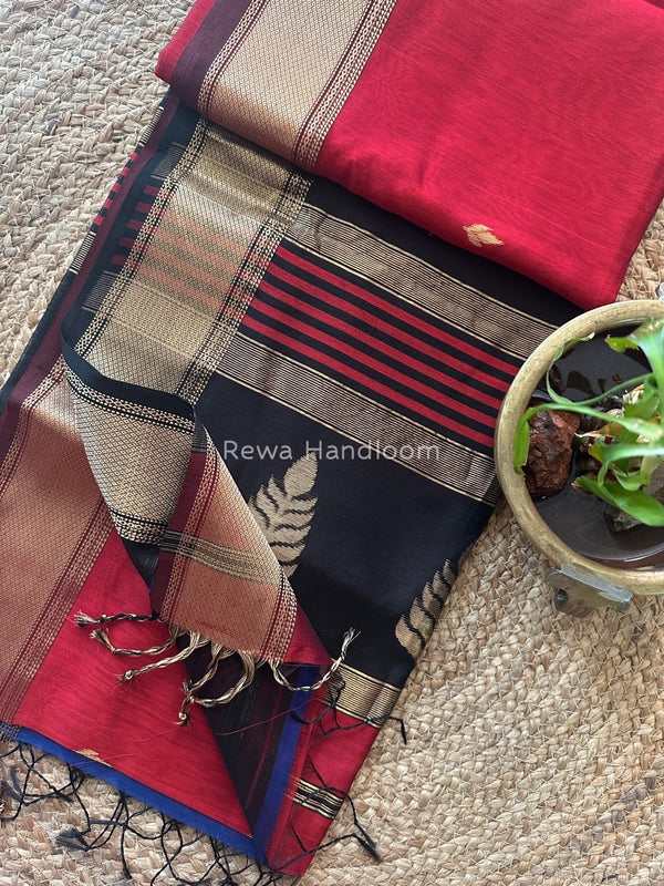  Butta Pallu Zari Border Saree ~ Maheshwari Saree