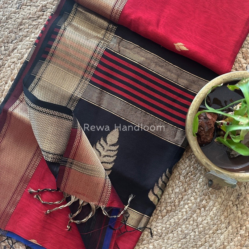  Butta Pallu Zari Border Saree ~ Maheshwari Saree
