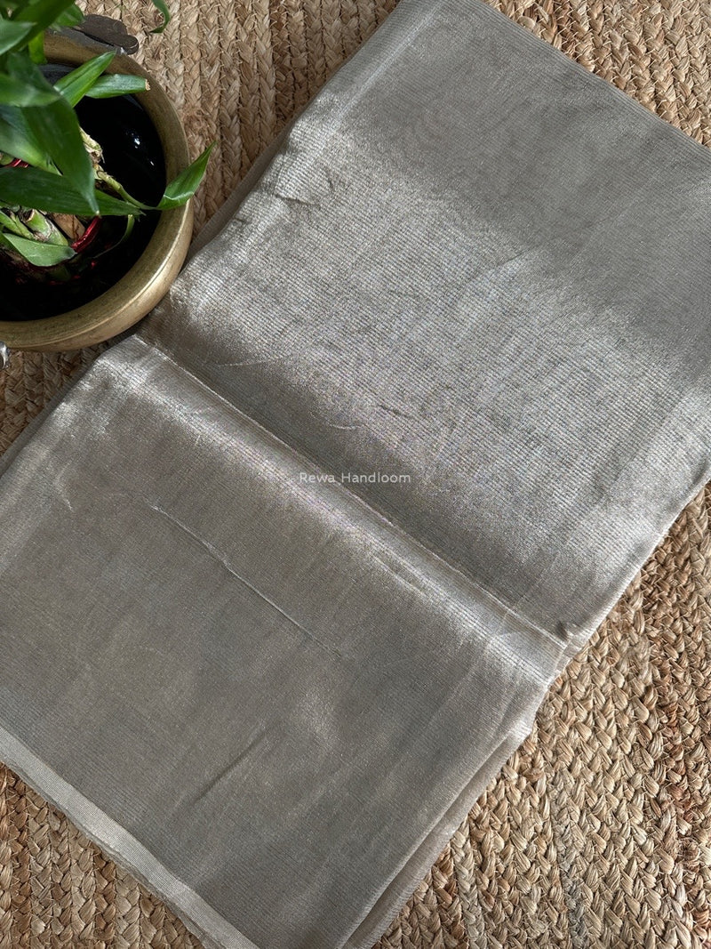 Maheshwari off white Tissue Silk Fabric