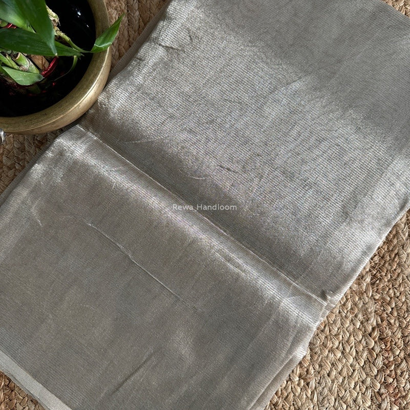 Maheshwari off white Tissue Silk Fabric