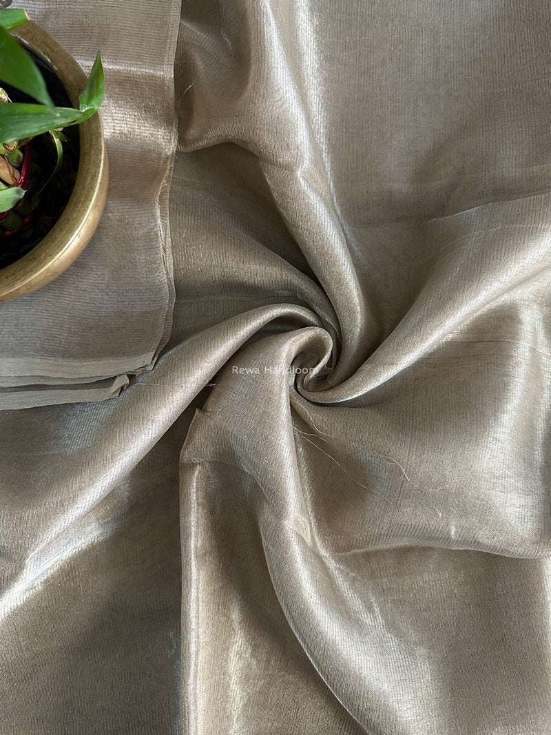 Maheshwari off white Tissue Silk Fabric