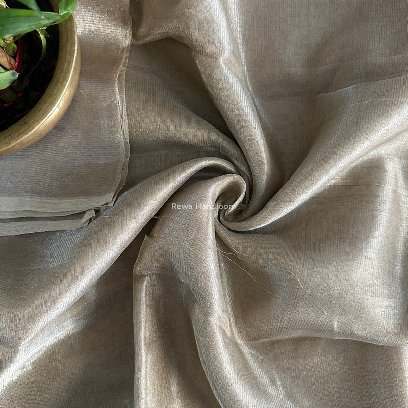 Maheshwari off white Tissue Silk Fabric