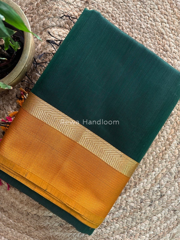 Green Ganga Jamuna Maheshwari Saree GJ0106