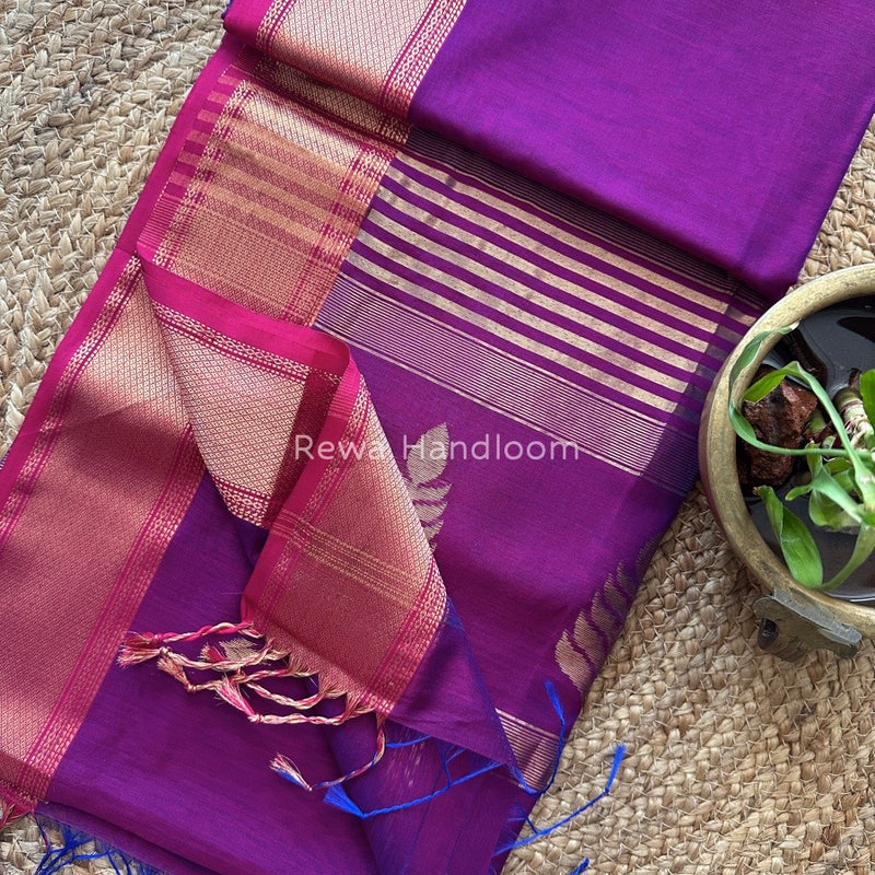  Butta Pallu Zari Border Saree ~ Maheshwari Saree
