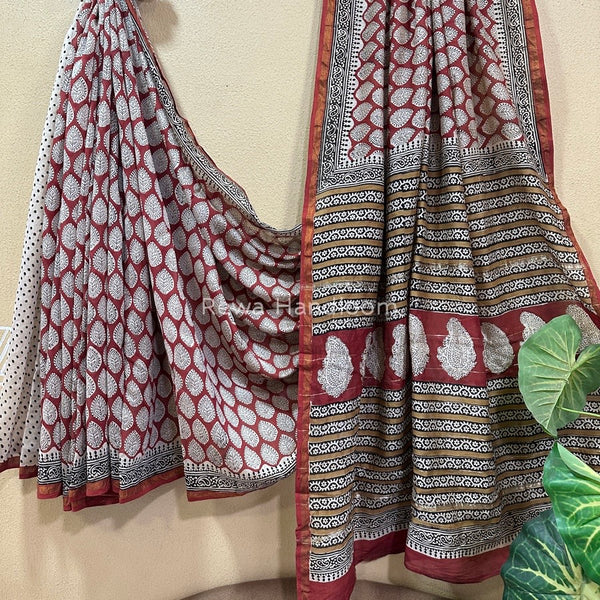  Chanderi Silk Printed Saree
